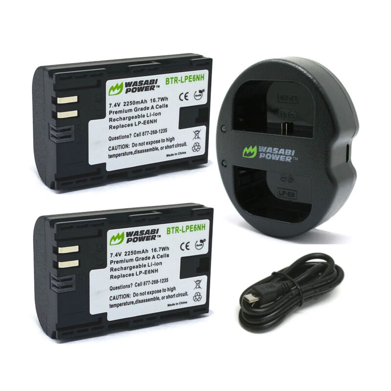 Wasabi Power LP-E17 Battery (2-Pack) and Dual USB Charger